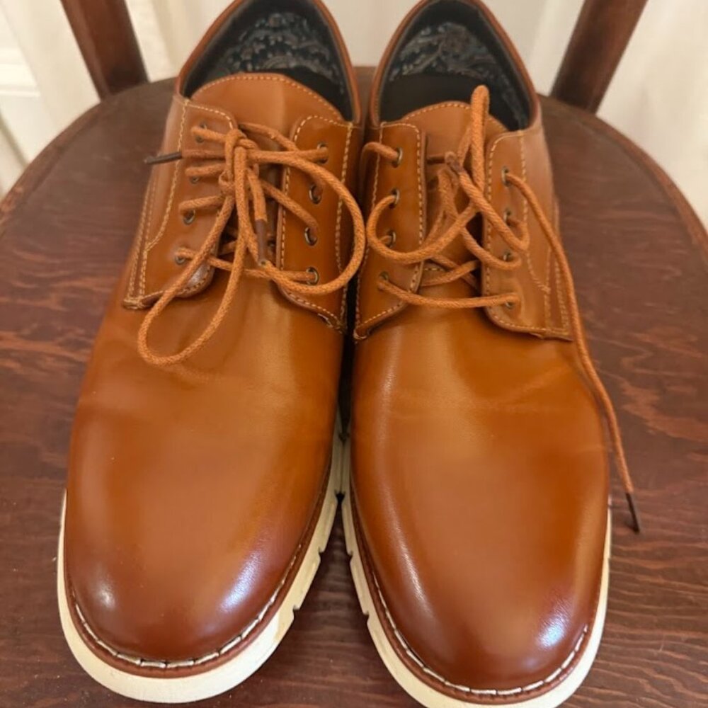 Bruno Marc Oxford Cross Flex Neat Polish Men's‎ Dress Shoes